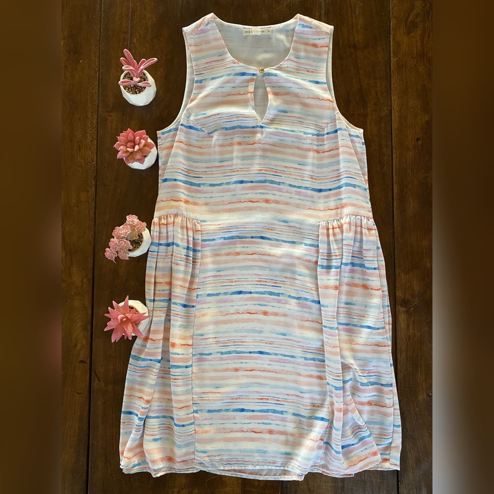 Paper Crown Sleeveless Water Color Dress